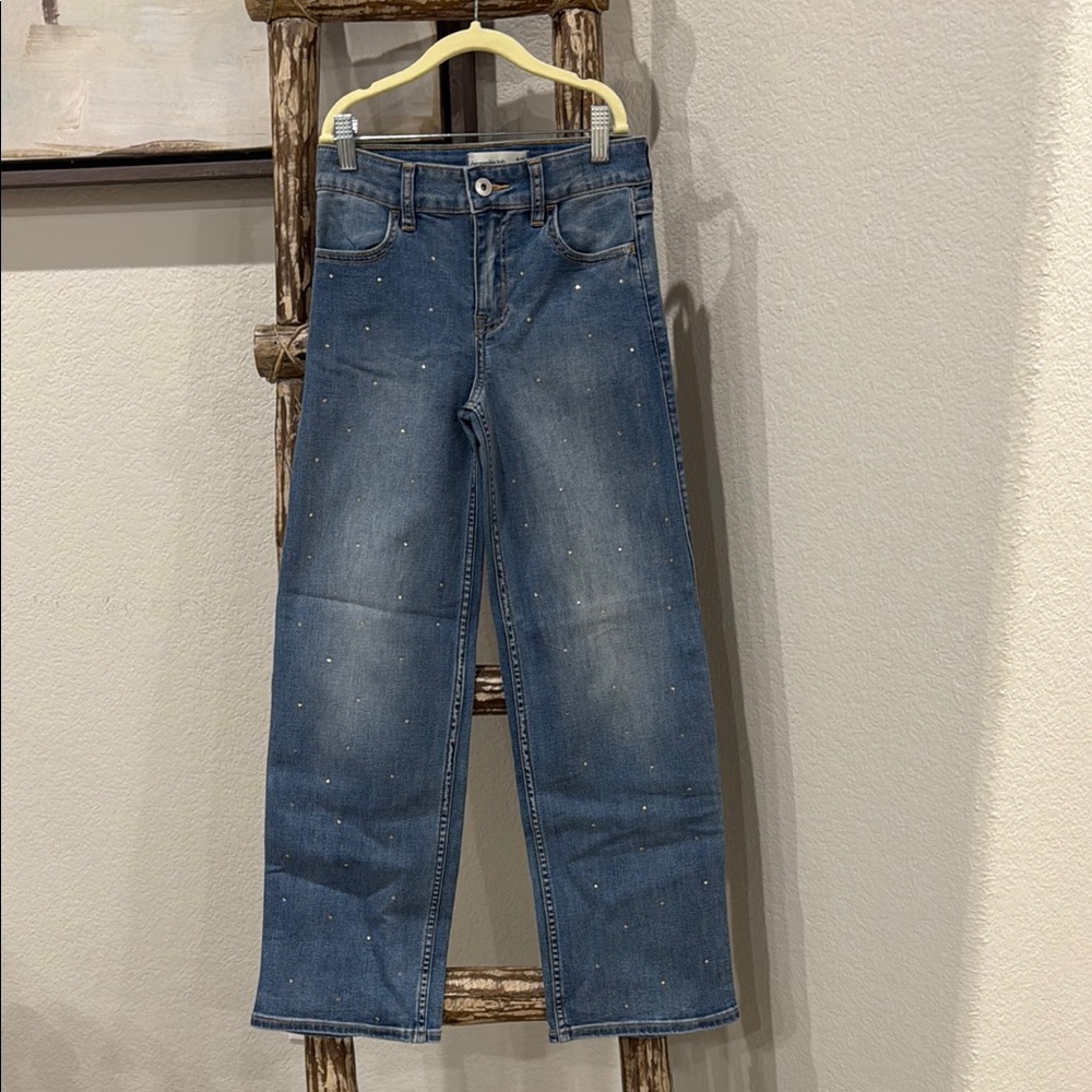 Girls Sequined Blue Jeans